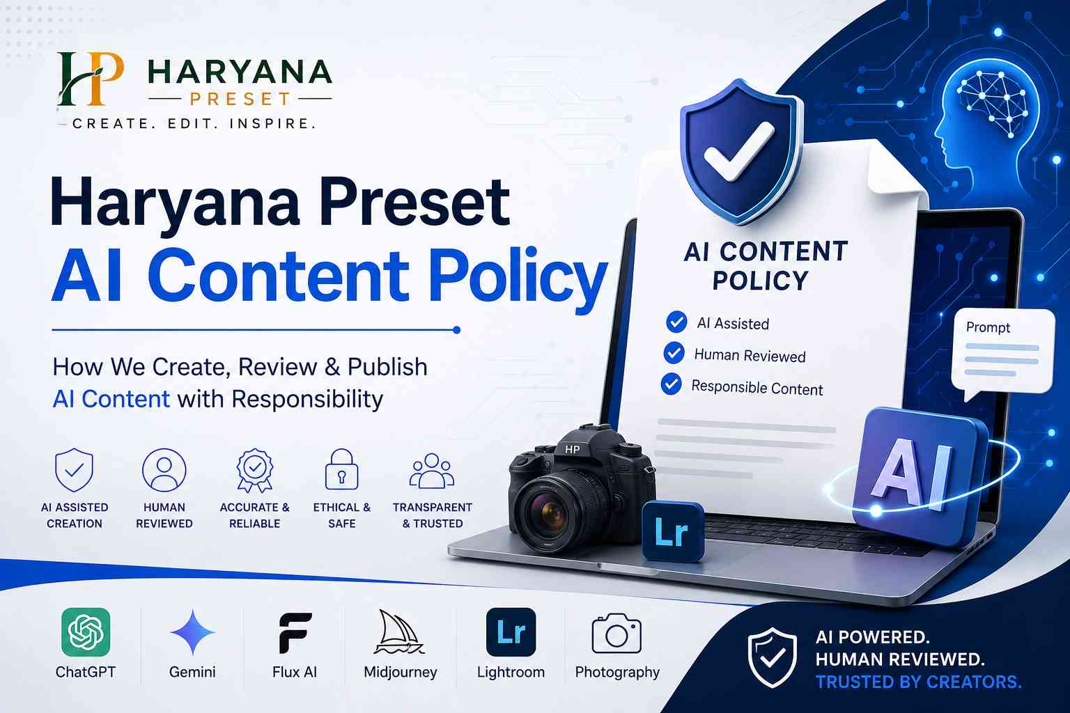 Haryana Preset AI Content Policy